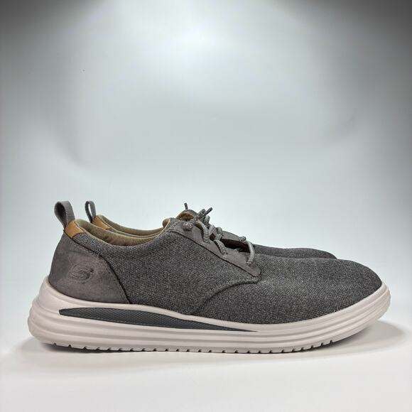 Skechers Proven Gladwin Gray Slip On Loafers Casual Comfort Shoes Mens Size 13 - Picture 1 of 12